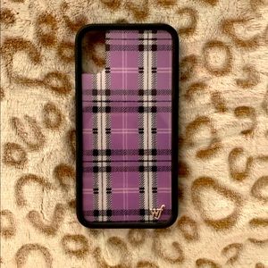 wildflower lavender plaid iphone xs case